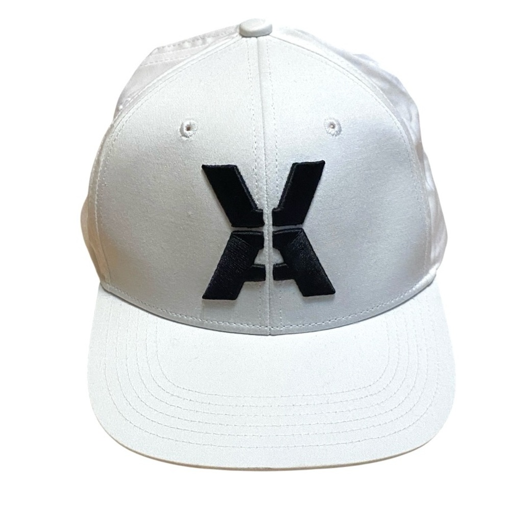 White Snapback Hat Black Embroidered “X” Logo | Streetwear Baseball Cap